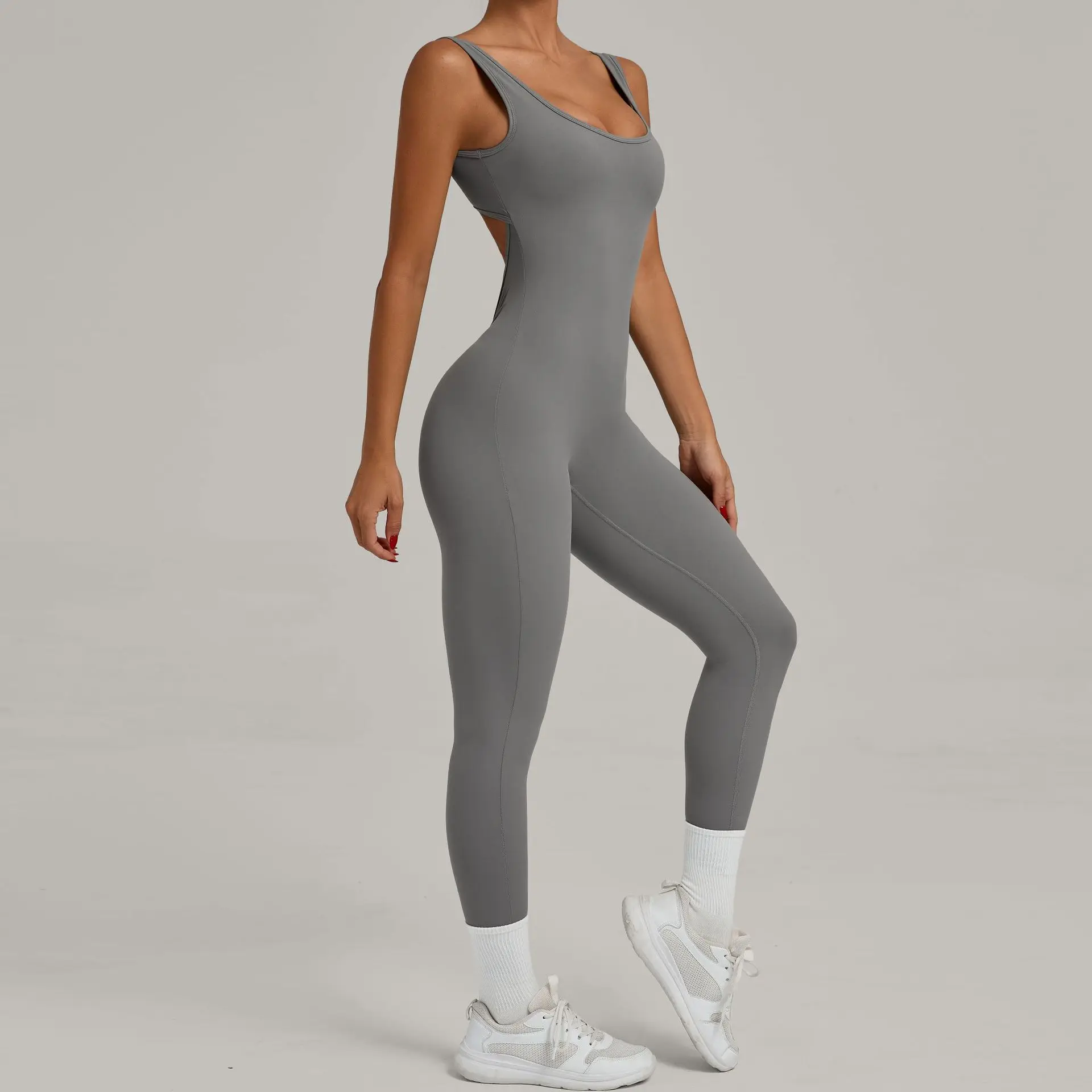 Sexy Back V Overall Gym Set Frauen Training Yoga Anzug Sportswear Frauen Sport Overall Fitness Strampler Stretch Workout Bodys