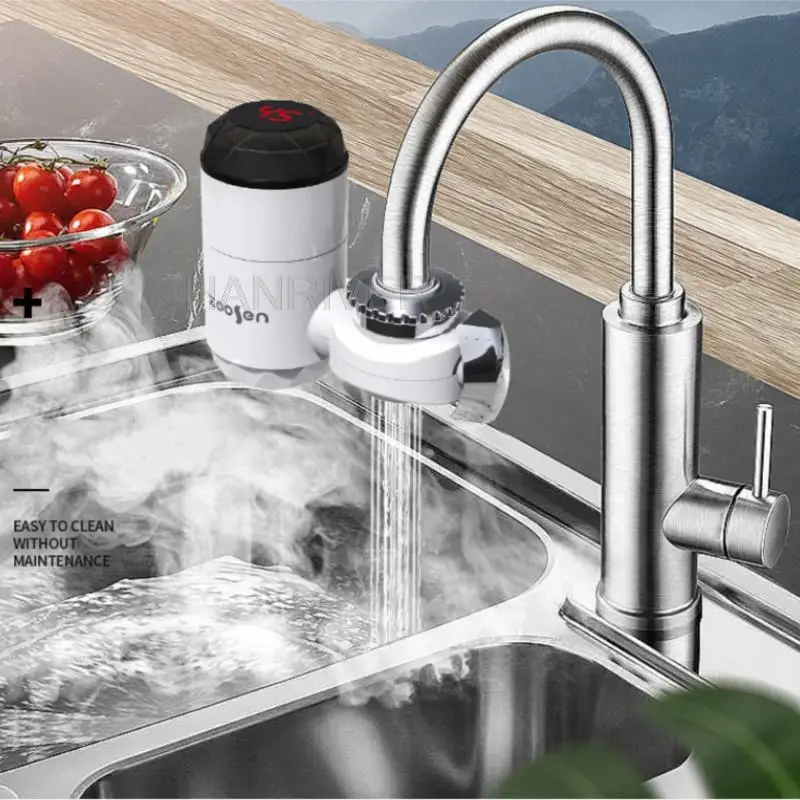 Grifo eléctrico de agua caliente de 3000W, conexión instantánea, sin instalación