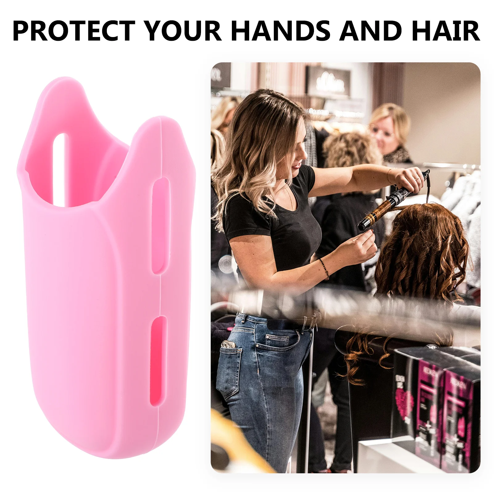 Insulation Sleeve Heating Hair Straightener Cover Hot Tool Holder Silica Gel Curler Iron Protector