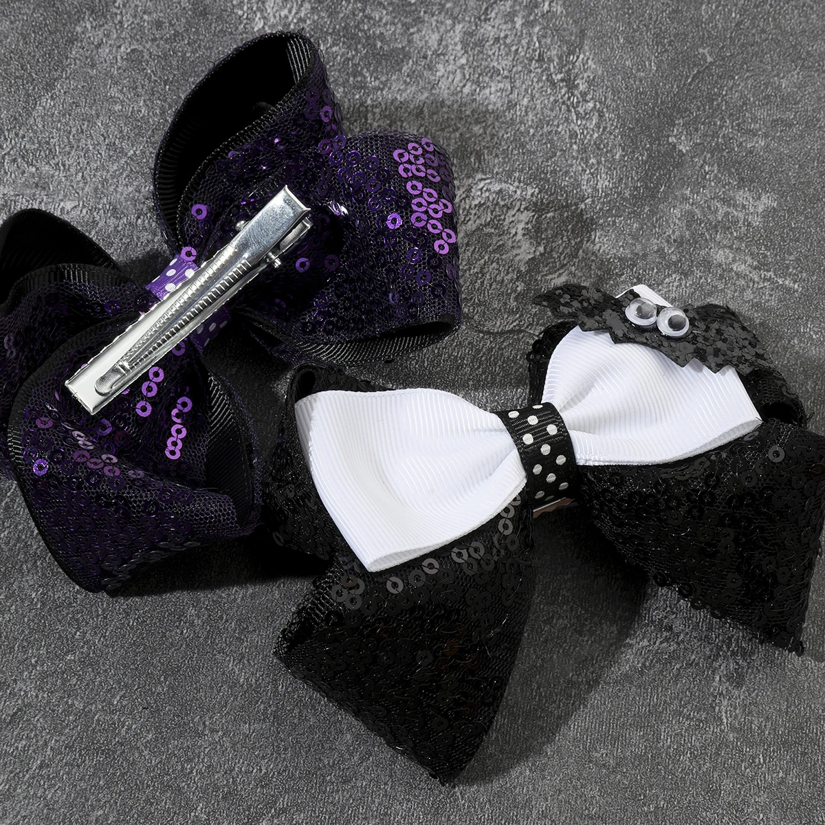 1Pcs New Fashion Halloween Lace Sequins Cartoon Bow Lovely Girls Hairpins Children Headwear Hairgrip Hair Clips Hair Accessories