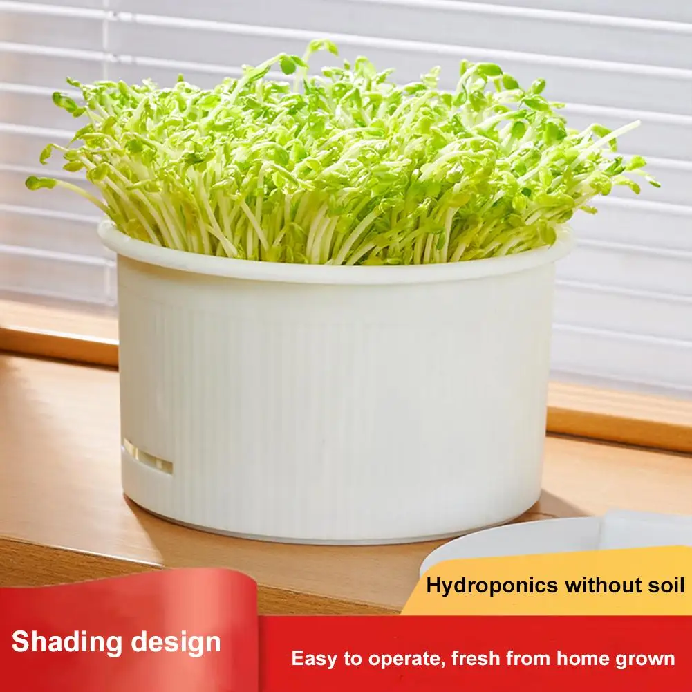 Plastic Bean Sprout Nursery Pots Split Structure Non Toxic Healthy Food Sprouter Ventilated Stackable Bean Sprout Grower ﻿