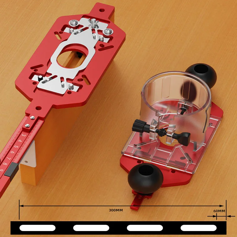 Router Multifunctional Base Plate Bracket,Carpenter 2 in 1 Slotting Can Milling 80cm Round,Edge Trimming Woodworking DIY Tools