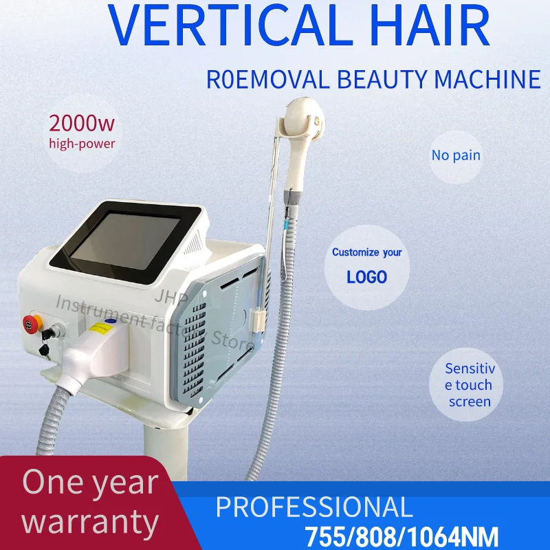 

2025 Newest High Power Diode Laser 755 808 1064Nm Diode Laser Hair Removal Skin Rejuvenation Machine