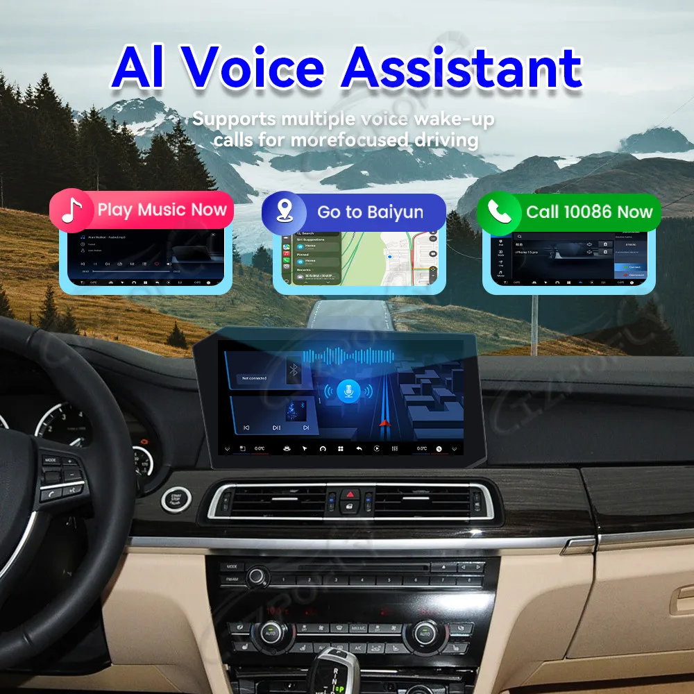 Dual 10.1 Inch Android 13 CarPlay Car Radio For BMW 6/7 Series 2009-2018 Touch Screen Multimedia Player GPS Navigation 4G WIFI