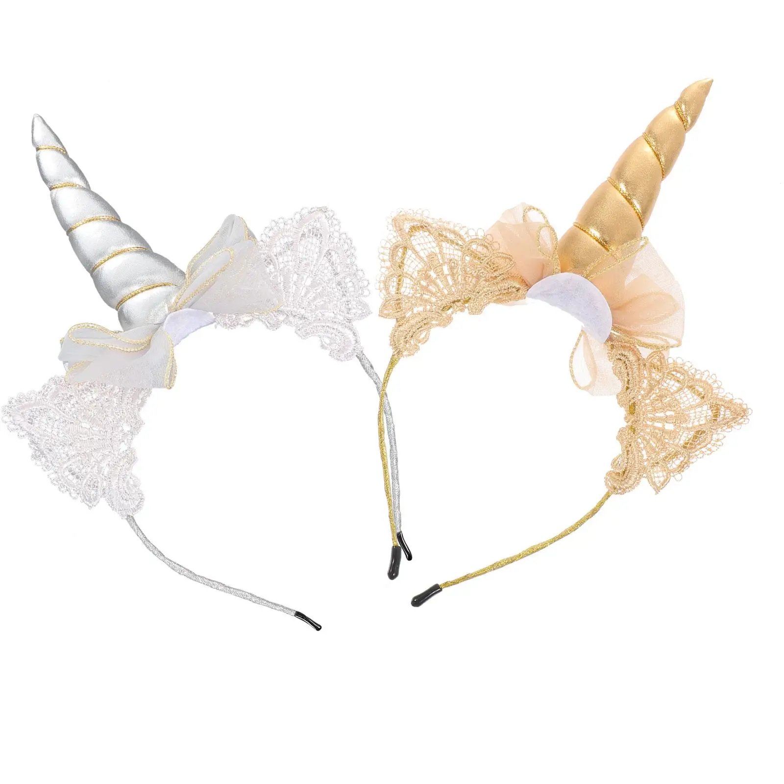 

2 Pcs Unicorn Headband Photography Props Hair Spray Wear Party Creative Headdress Design Headbands Travel