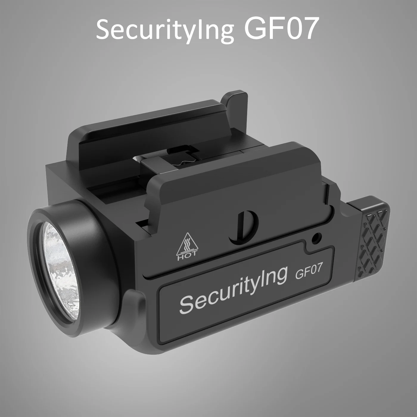 SecurityIng GF07 800 Lumens USB Rechargeable Adjustable 20-21mm Rail Mounted Flashlight Fit for MIL-STD-1913 Rails 3 Modes Light