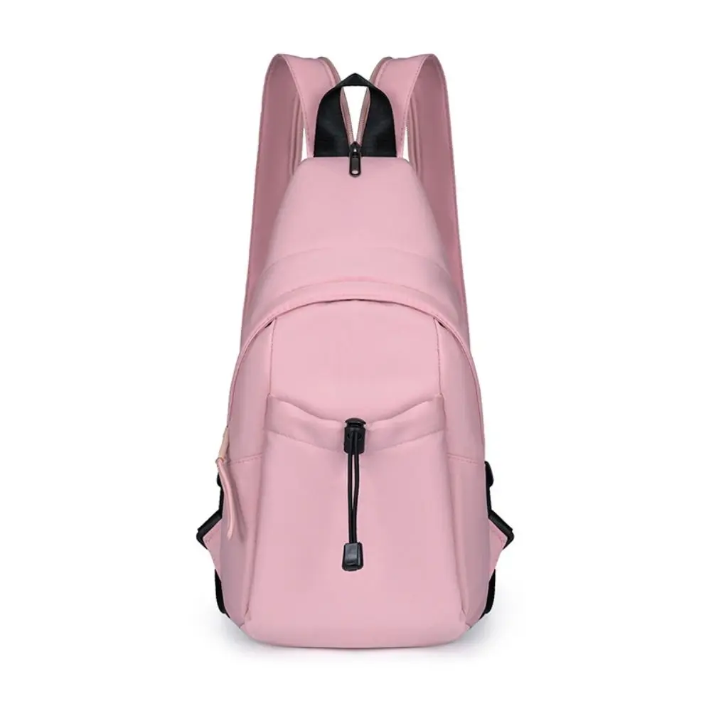 Portabilidade multifuncional saco de peito grande capacidade alça de ombro ajustável mochila masculina multi-bolso oxford pano