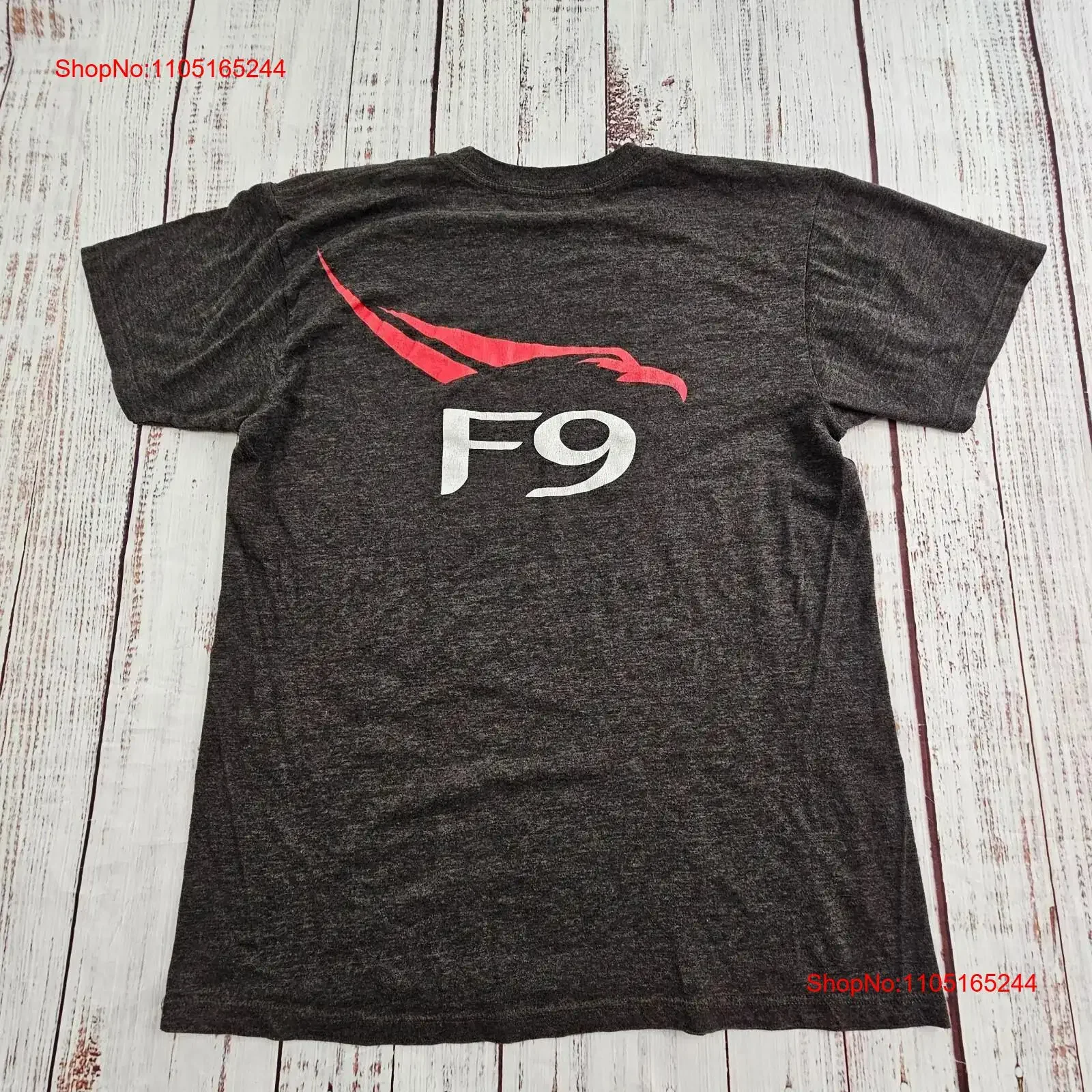 تي شيرت Spacex Falcon 9 رمادي للرجال M عتيق مغسول أوم متعدد الاستخدامات أنيق مريح موضة قابلة للتنفس