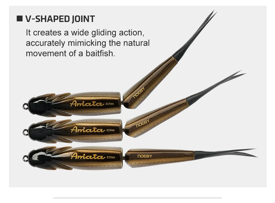 Nr.: 215 mm 73 g Amata Glide Swimbait-Köder, langsam sinkende Silikon-Wobbler für Hecht, Bass, Shad Glide, Swimbait-Angelköder – Detail 8
