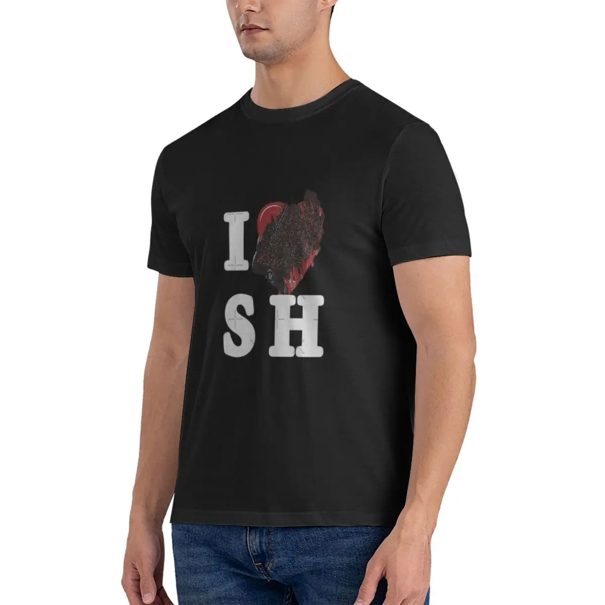 I Love Silent Hill T Shirt for Men Pure Cotton T-Shirts Crew Neck silent hill Tees 4XL 5XL 6XL official-website tops fugees