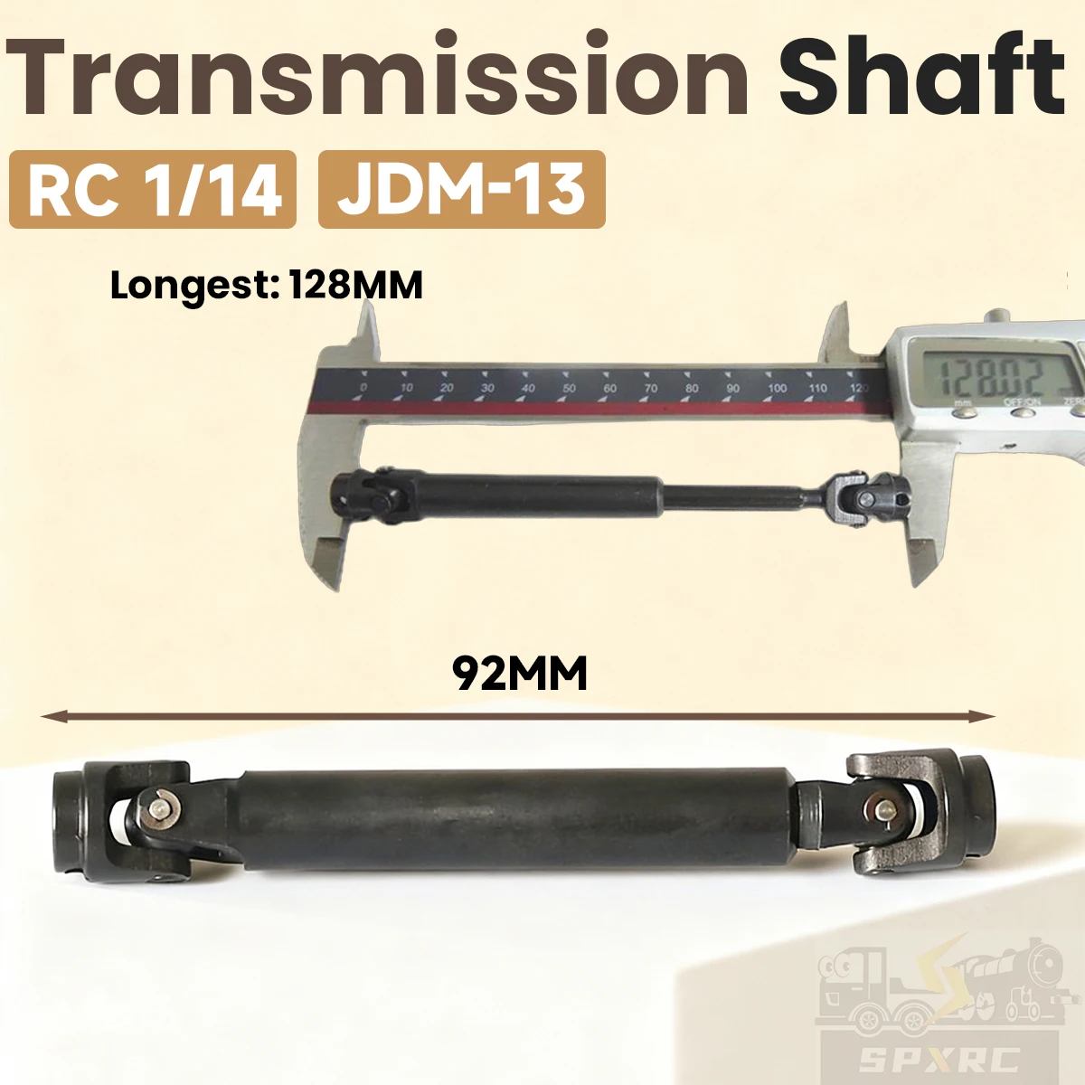 

Drive Shaft 92-128MM CVD Universal Joint JDM-13 Metal Simulation For 1/14 Tamiya RC Truck Tractor Climbing Toys Model DIY Parts