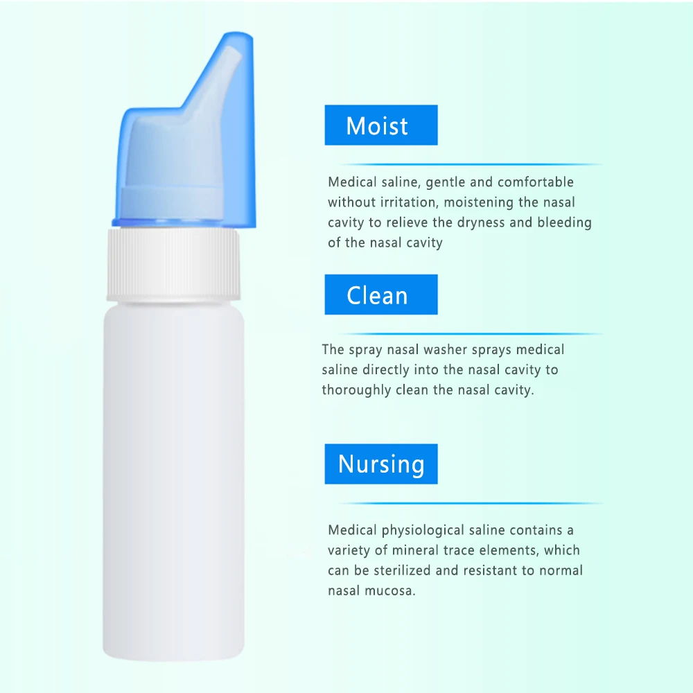 Durable 70ml Nasal Spray Nasal Wash Sinus Rince Nose Cleaner Home Accessories Tools Liquid Storage Bottles Empty Container