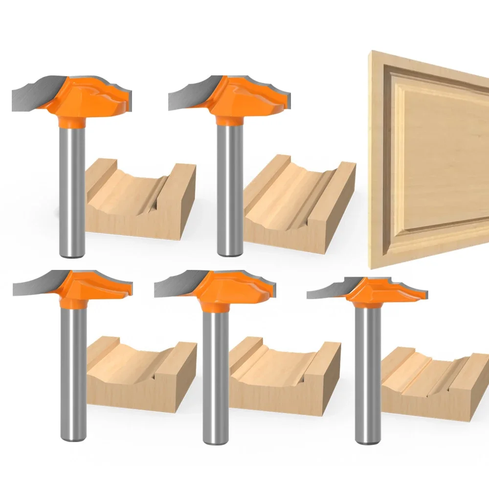 

1 шт. 1/4 "6,35 мм фреза с хвостовиком, резьба по дереву, дверная рама, фрезы для дерева, карбид, лассические дверные биты для шкафа, деревообработка