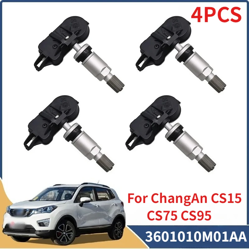

Set Of 4 Tire Sensors 3601010M01AA For 2017 2018 2019 ChangAn CS15 CS75 TPMS Tyre Pressure Monitor System Sensor
