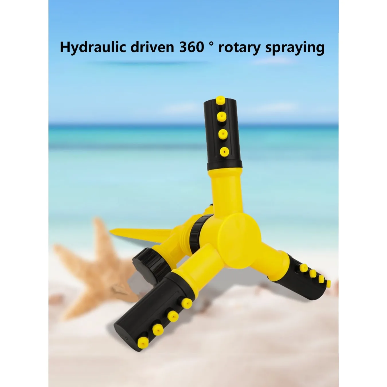 1pc 360° Automatic Rotating Sprinkler Head, Watering Sprinkler Nozzle, Flower Watering Device, Gardening & Lawn Supplies view 3