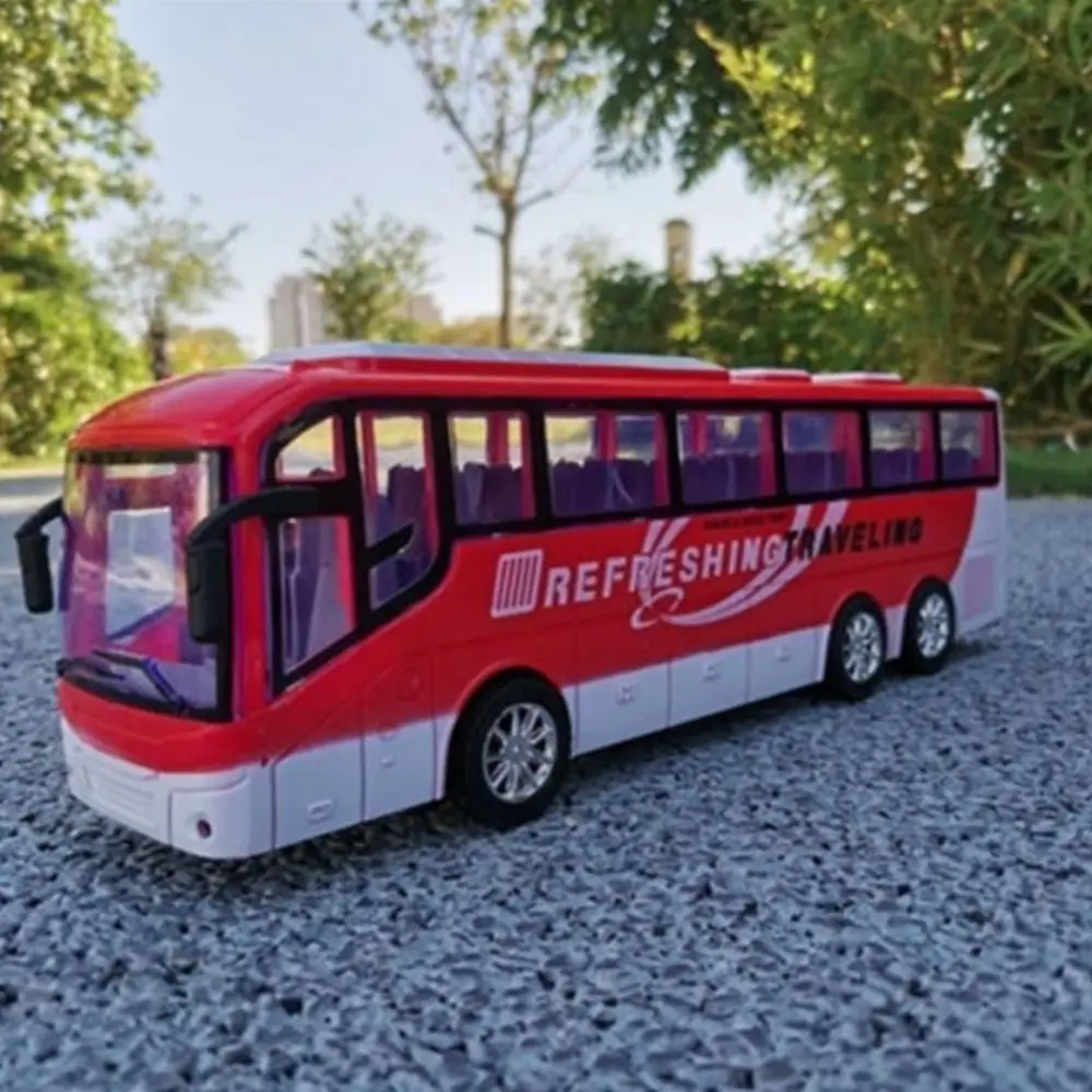 

12.5 Inch School Bus Model Car Yellow Color Plastic Material Bus Model Car Multi-color Pull Back Inertia City Bus