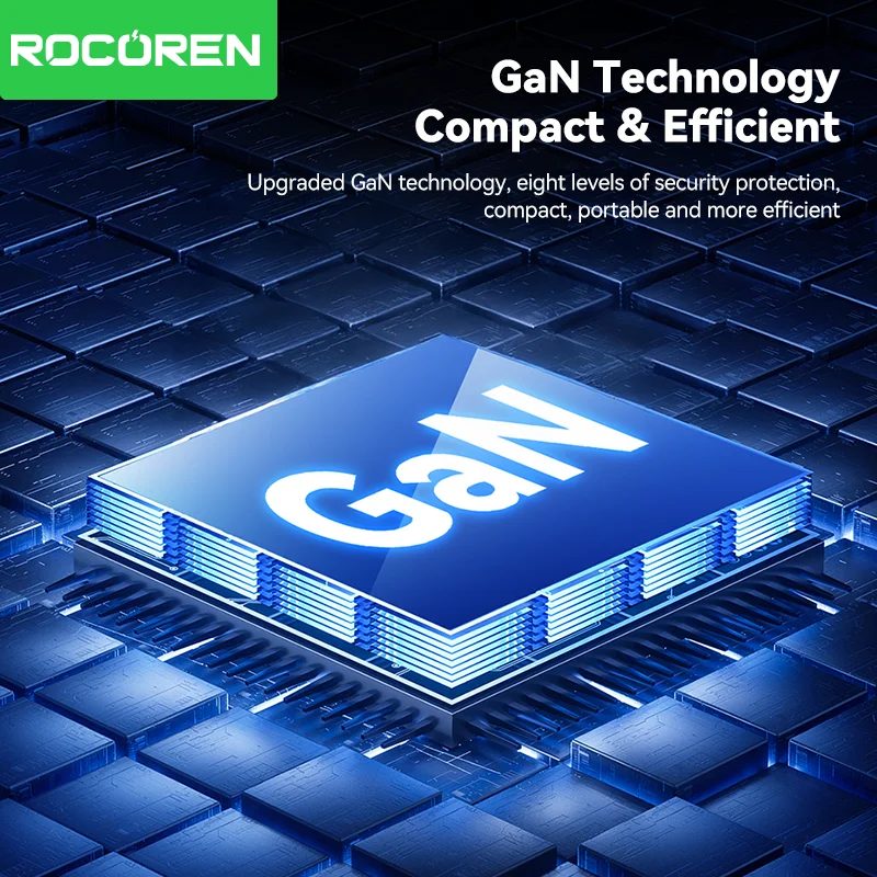 Rocoren 400W 10 Ports GaN Desktop Charger Fast Charging Power Station USB C Type C Quick Charging For iPhone16 15 Pro Samsung