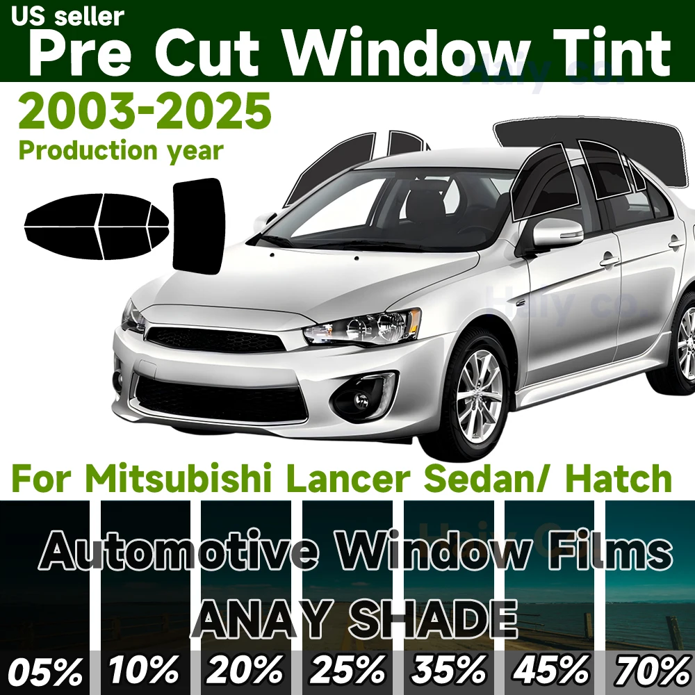 Precut Window Tint Sun Block Privacy Anti Shatter Glass 2 Ply Film Tint Shade Kit for Mitsubishi Lancer Sedan/Hatch 2002-2017