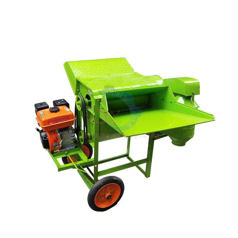 Gasoline Engine Mini Multifunctional Rice Wheat Beans Sorghum Millet Thresher Electric Rapeseed Seed Threshing Shelling Machine