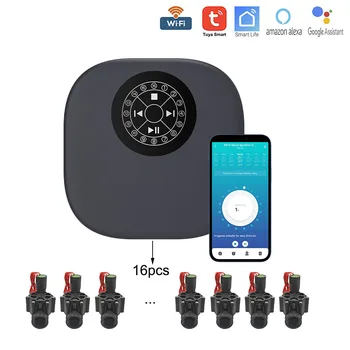 WiFi Smart 16-Zone Garden Irrigation Controller Smart Irrigation Solenoid Valve Tuya Irrigation System Irrigation Timer WiFi Smart 16-Zone Garden Irrigation Controller Smart Irrigation Solenoid Valve Tuya Irrigation System Irrigation Timer