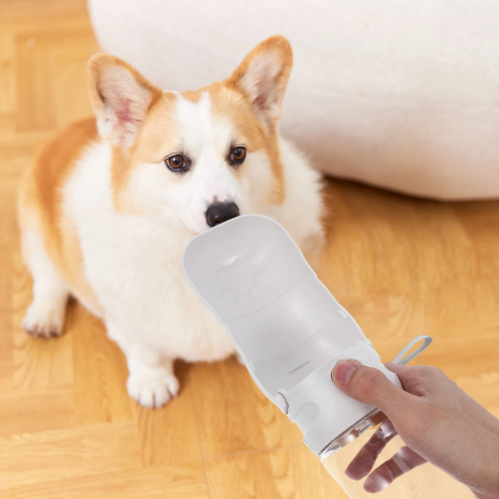

Portable Pet Water Cup Small White Dog Bottles Travel Lightweight Outdoor Puppy Drinking Container Feeder Reusable Safe