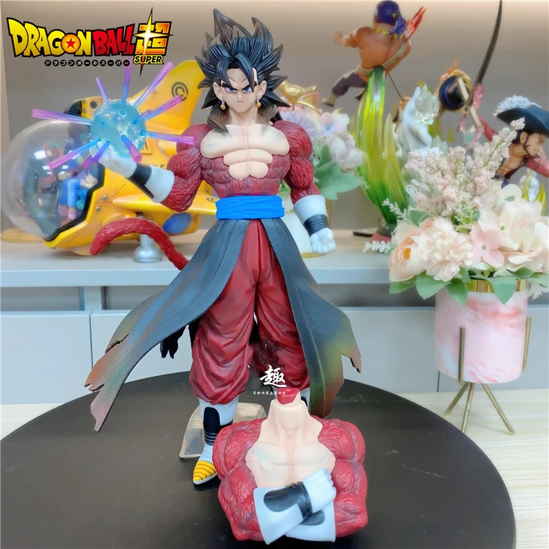 

Dragon Ball Z Vegetto Anime Figure GK Goku SSJ4 With LED 30cm Action Figurine PVC Statue Model Doll Collectible Decor Toys Gift