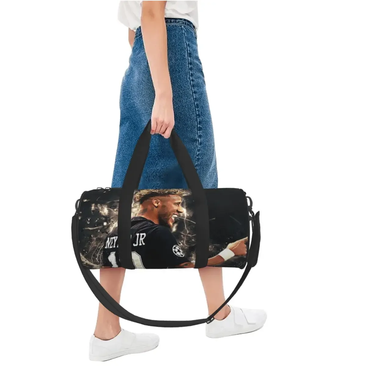 Neymar Art Large Duffle Gym Bag Waterproof Duffle Travel Bags Handbags Fitness bag 2