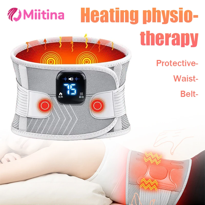 Belt Massage Multifunctional Heating Belt Relieve Fatigue Relax Muscle Hot Compress Vibration Promote Blood Circulation