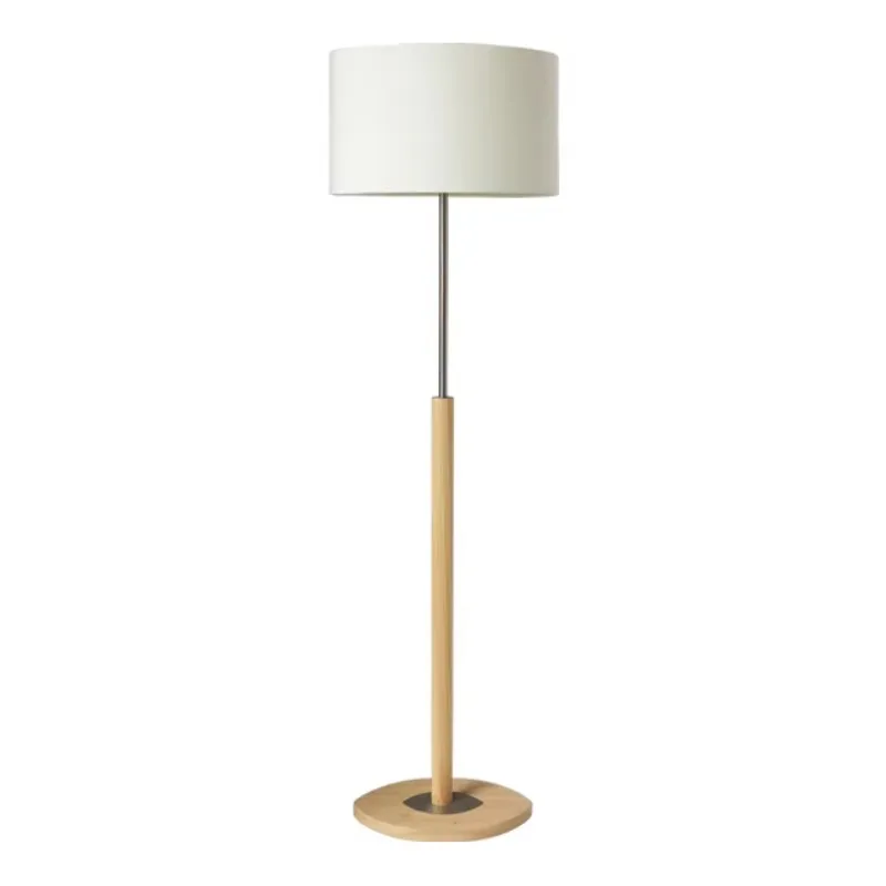 

Rural wooden floor lamp, cloth cover living floor lamp, bedroom floor lamp led lamp