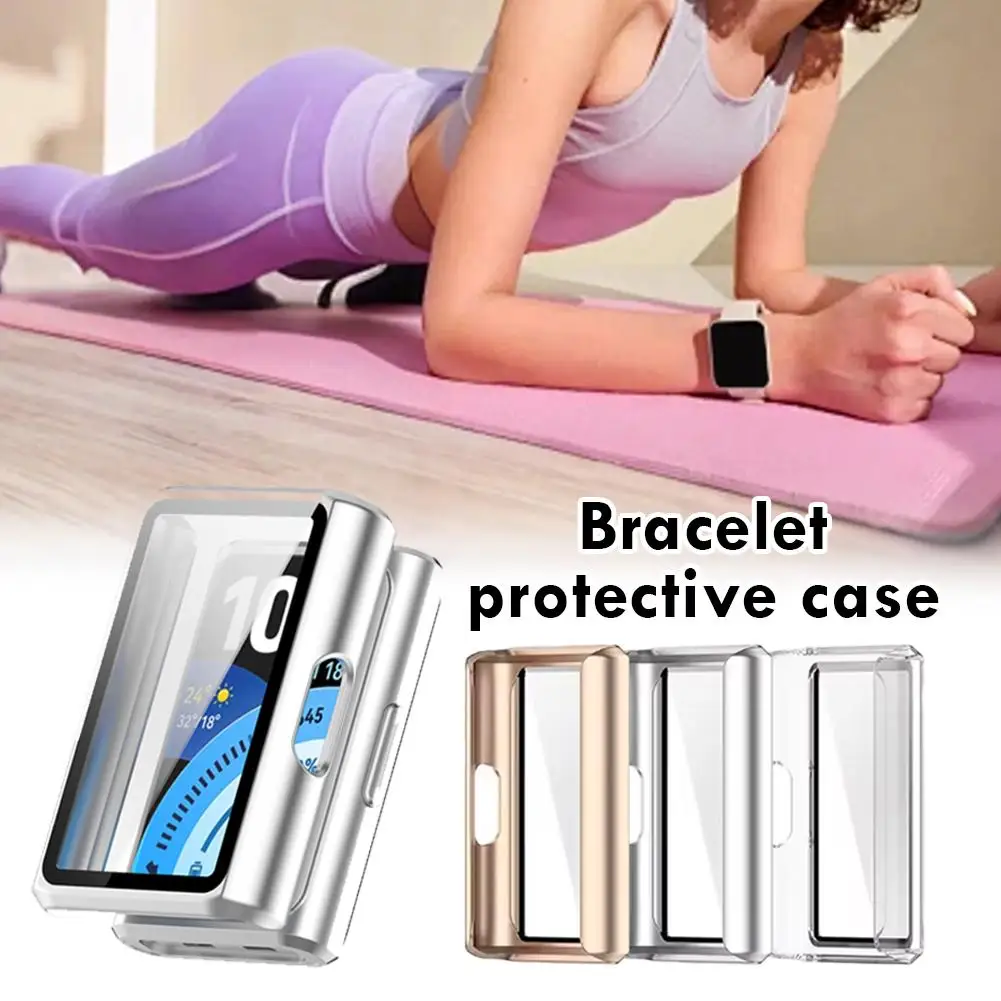 PC Case Tempered Glass for Huawei Band 11 / 11 Pro Integrated Screen Protector Full Coverage Protective Cover Anti-Scratch