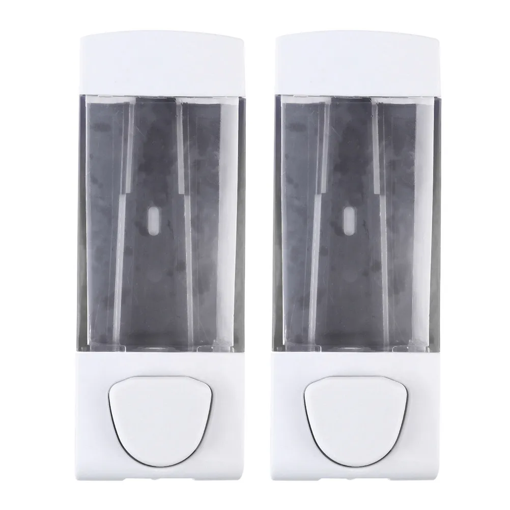 

2Pcs High Quality Soap Dispenser Reusable Wall Mounted Dispenser for Bathroom Shower Gel Shampoo Lotion Soap Container