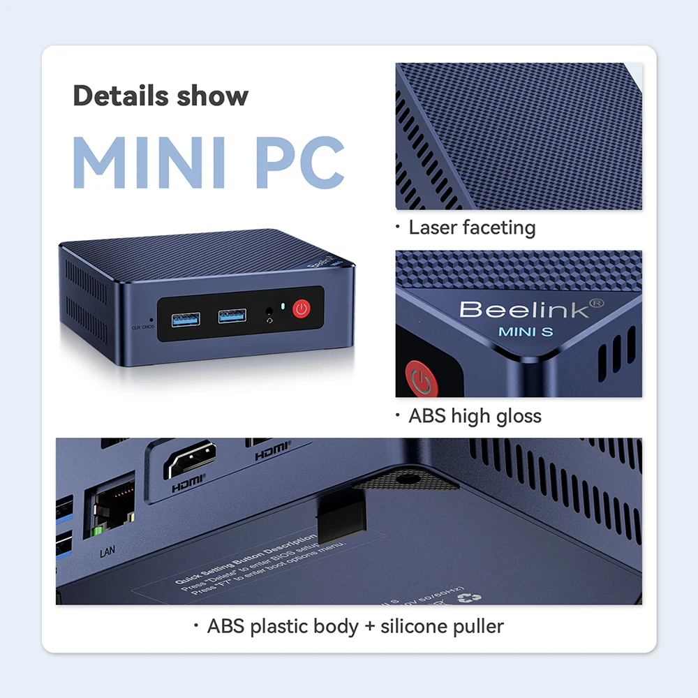 Beelink Min S12 Pro N100 Gamer Mini PC Intel 12th 16GB 512GB SSD