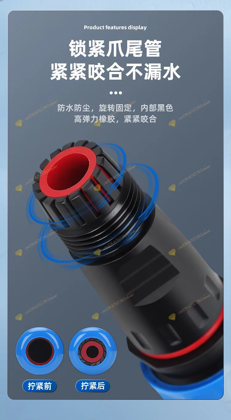 Waterproof Aviation Plug, Solderless Male Female Docking Cable Connector LD16 SD