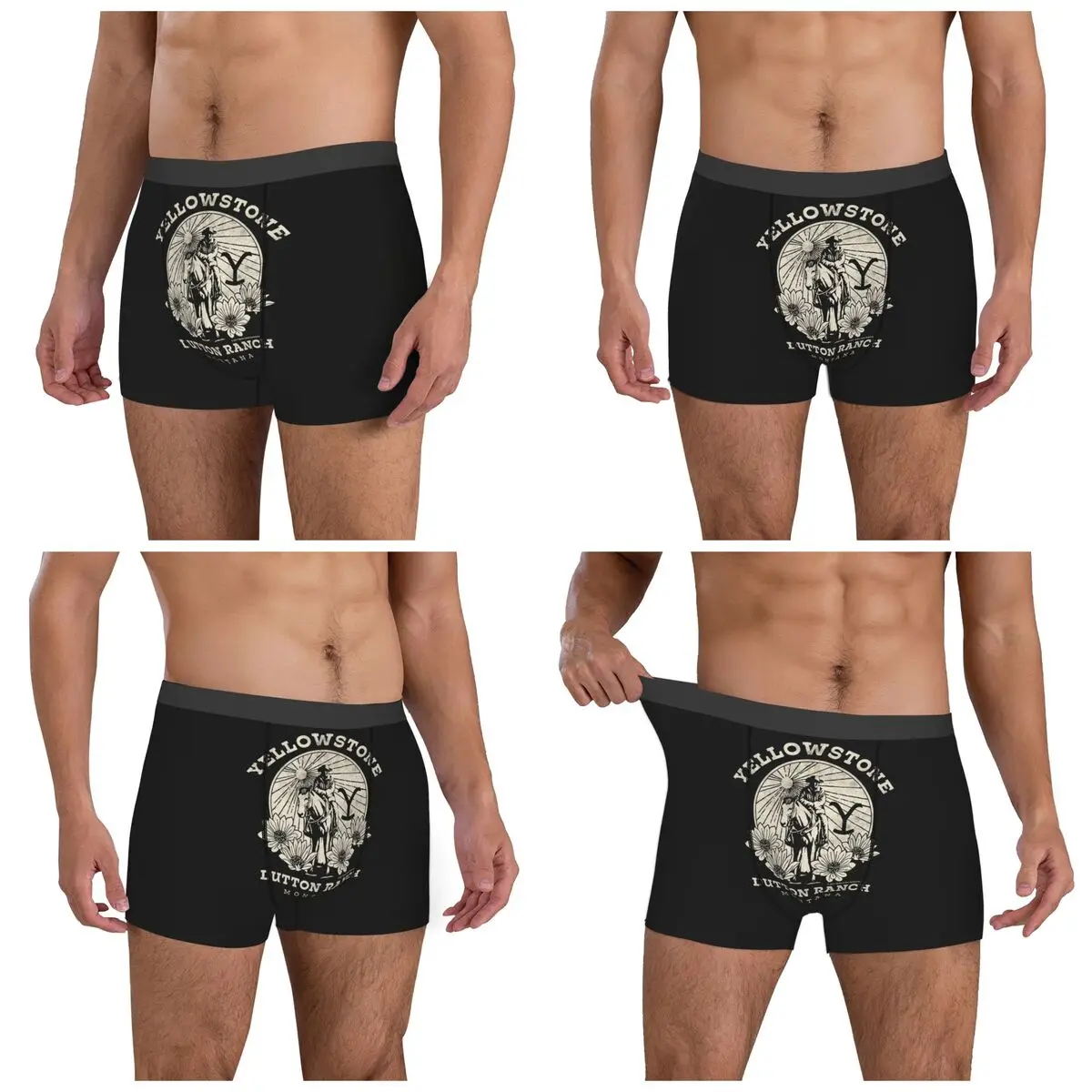 الملاكم السراويل السراويل يلوستون داتون مزرعة سراويل الرجال ملابس داخلية مريحة لهدايا صديقها رجل أوم