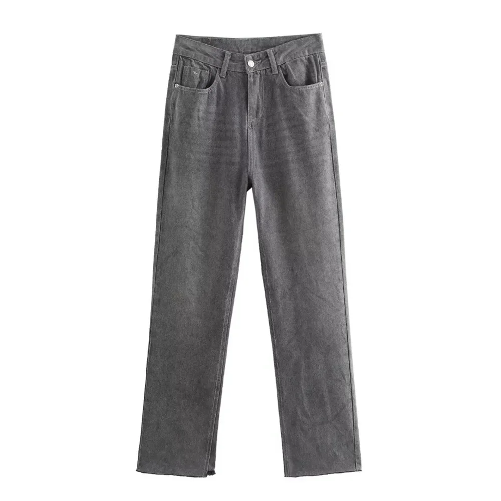 

Pop 2024 Autumn New Product Women's Fashion Leisure Versatile Button Zipper Decorative Jeans