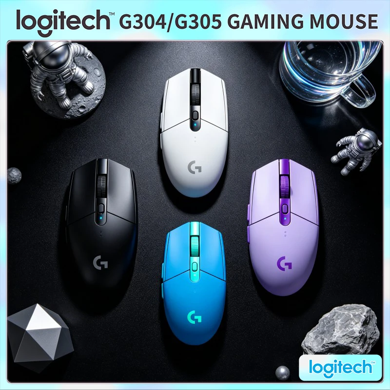 Logitech G304 Wireless Gaming Mouse LIGHTSPEED Tech 12000 DPI HERO Sensor 1ms Response 9-Month Battery Creative Stable Users