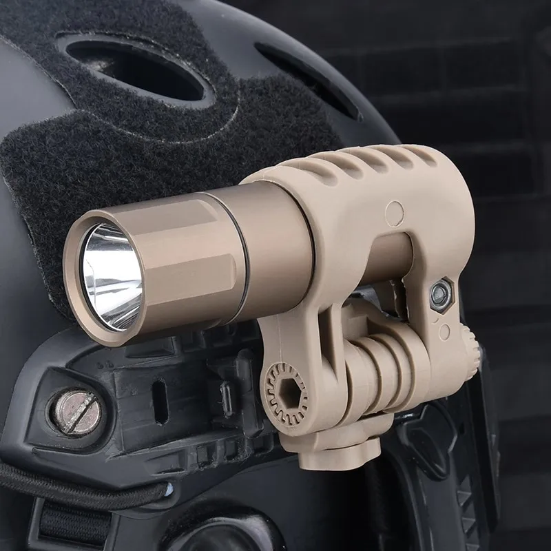 Airsfot Cloud Defens Tactical MCH Flashlight Handheld Helmet Support Clip Headphone Slide 1000lm LED Lamp Gun Weapon Scout Light