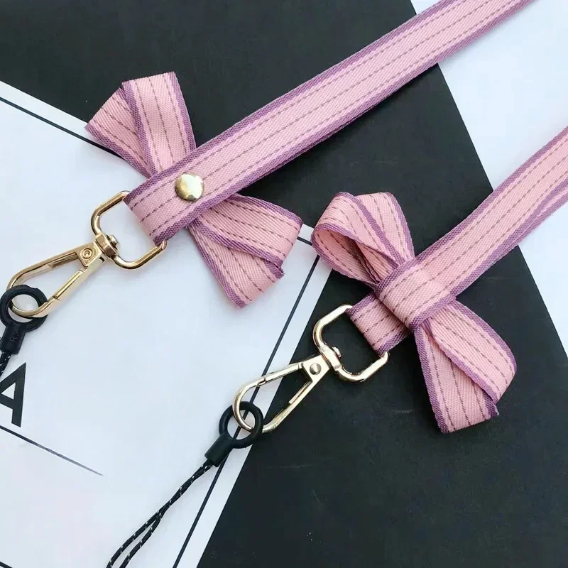 

Phone Accessories ID Card Holder Lanyard Neckband Lanyard Bowknot Keychain Lanyard Neck Strap Mobile Phone Straps