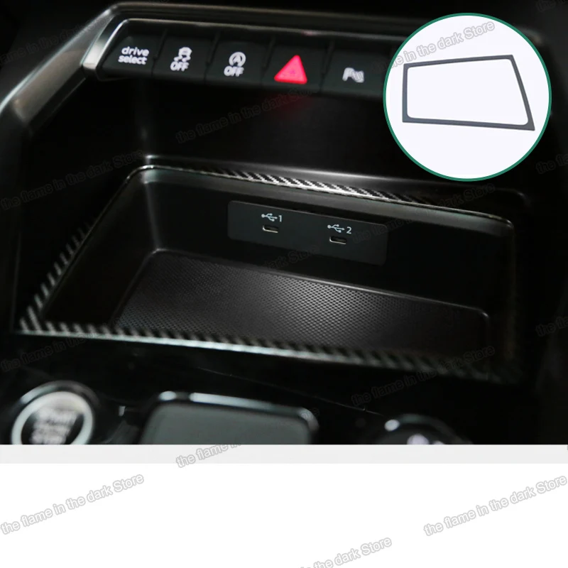 Lsrtw2017 carbon fiber car center control storage box trim for audi a3 8Y 2020 2021 accessories interior decoration styling