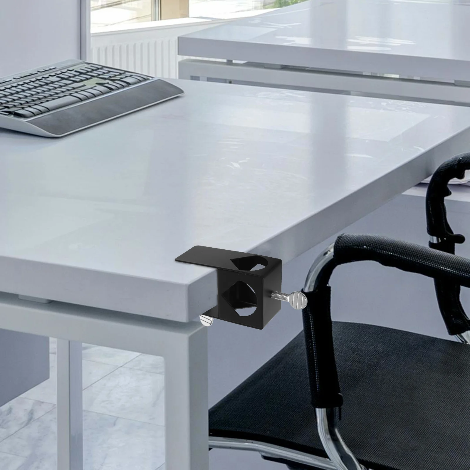 

Deck Torch Clamps Adjustable Iron Pole Mount Holder For Railing Outdoor Backyard Lighting Landscape Illumination