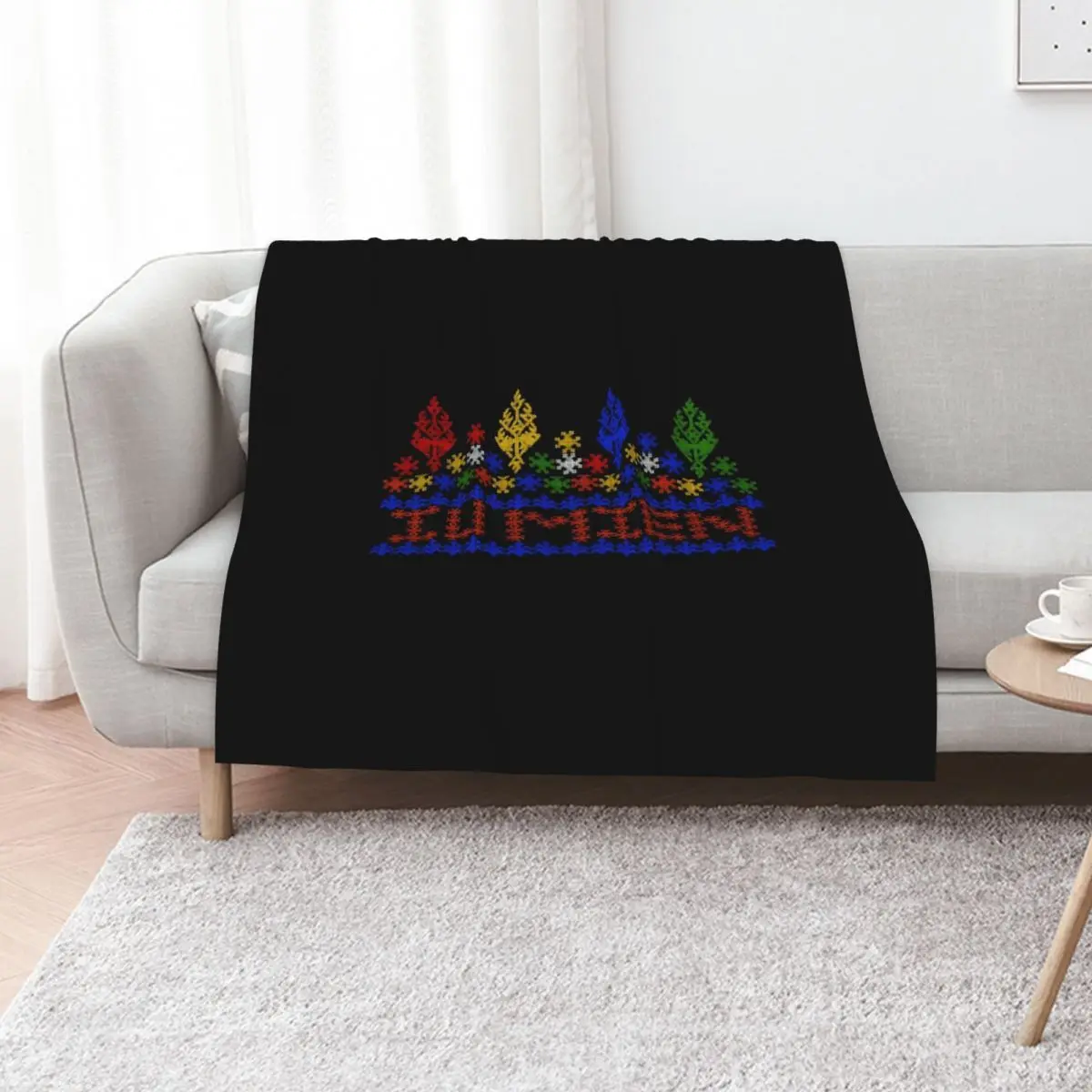

Iu Mien Embroidery Throw Blanket Large christmas decoration Stuffeds Tourist Blankets