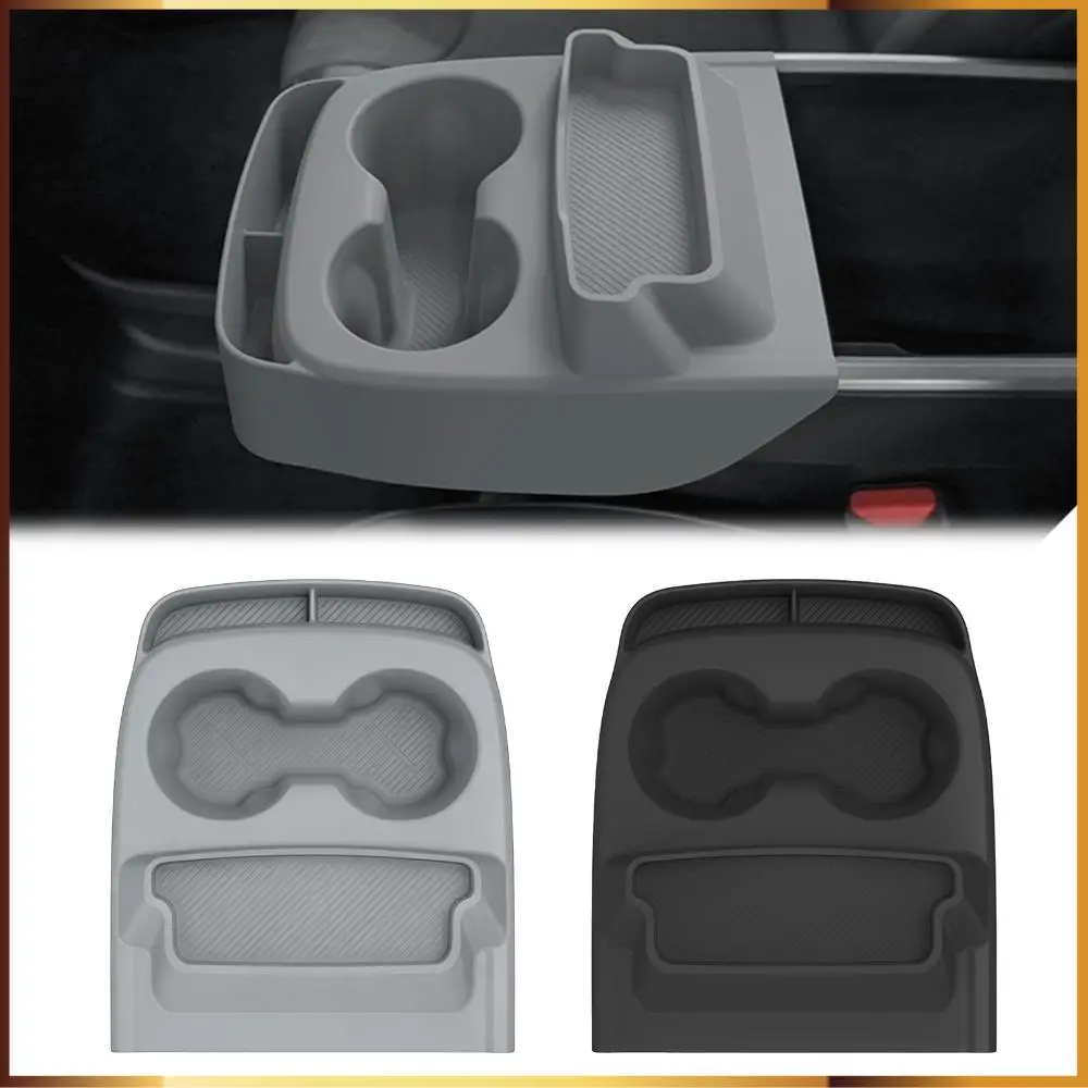 

For Tesla Model Y Standard 2025 Central Console Water Cup Holder Anti-Scratch Silicone Glasses Holder Tray Car Accessories