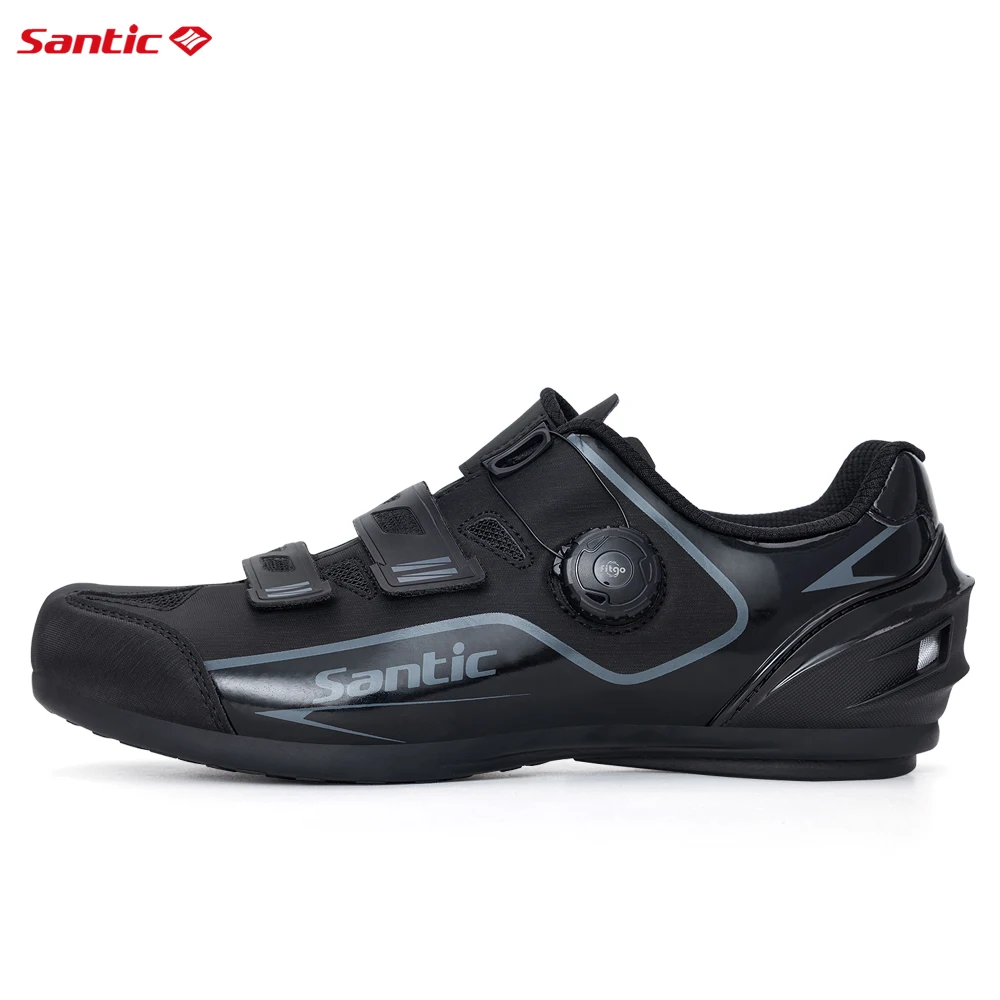 Santic Non-locking Power-assisted Cycling Shoes Men\'s Outdoor Breathable Sport Bicycle Shoes Wear-resistant Toe Riding Sneakers