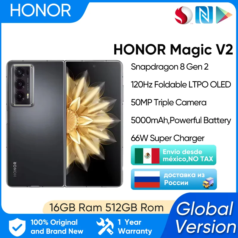 Honor Magic V2 5G Foldable LTPO Global Version 7.92