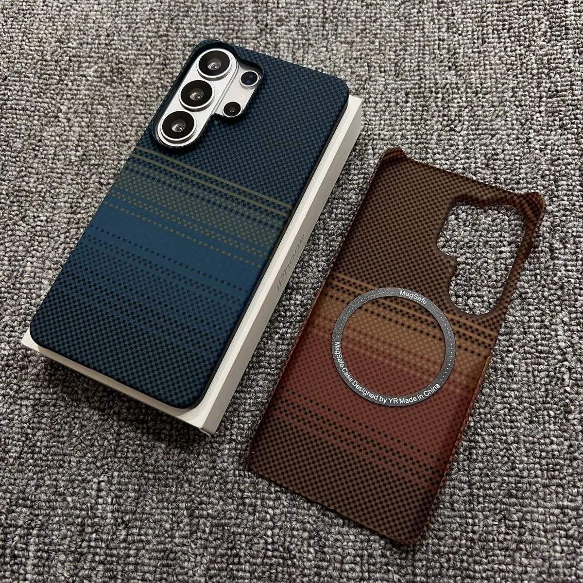 

Magnetic Carbon Fiber Pattern Case for Samsung Galaxy S26 S25 S24 Ultra Plus Half-pack Kevlar Matte Phone Cover