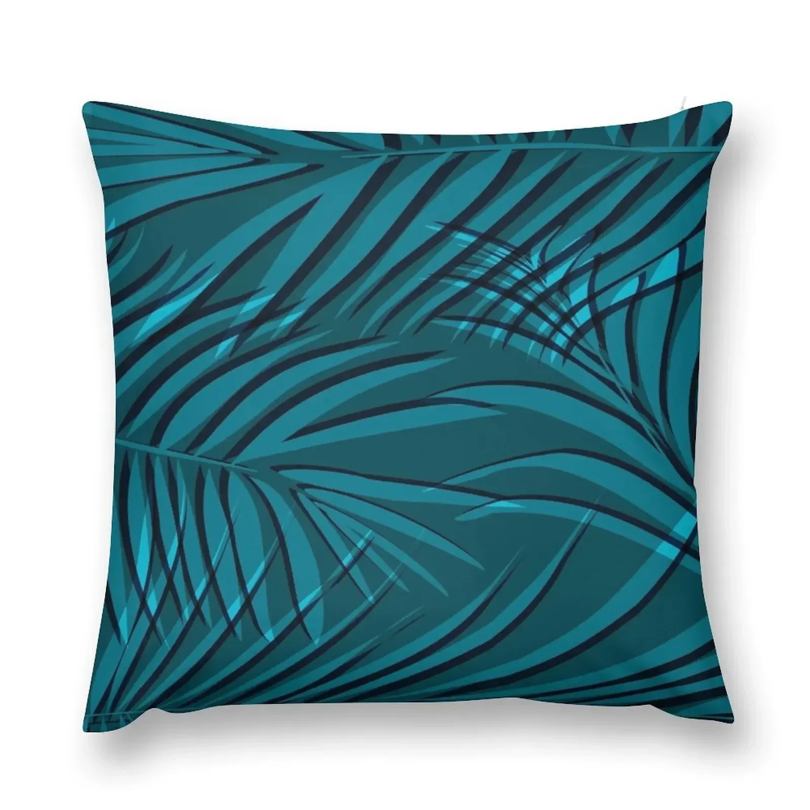

Palm leaf turquoise Throw Pillow Rectangular Cushion Cover Sofa Cushions Cover Throw Pillow Luxury Pillow Cover