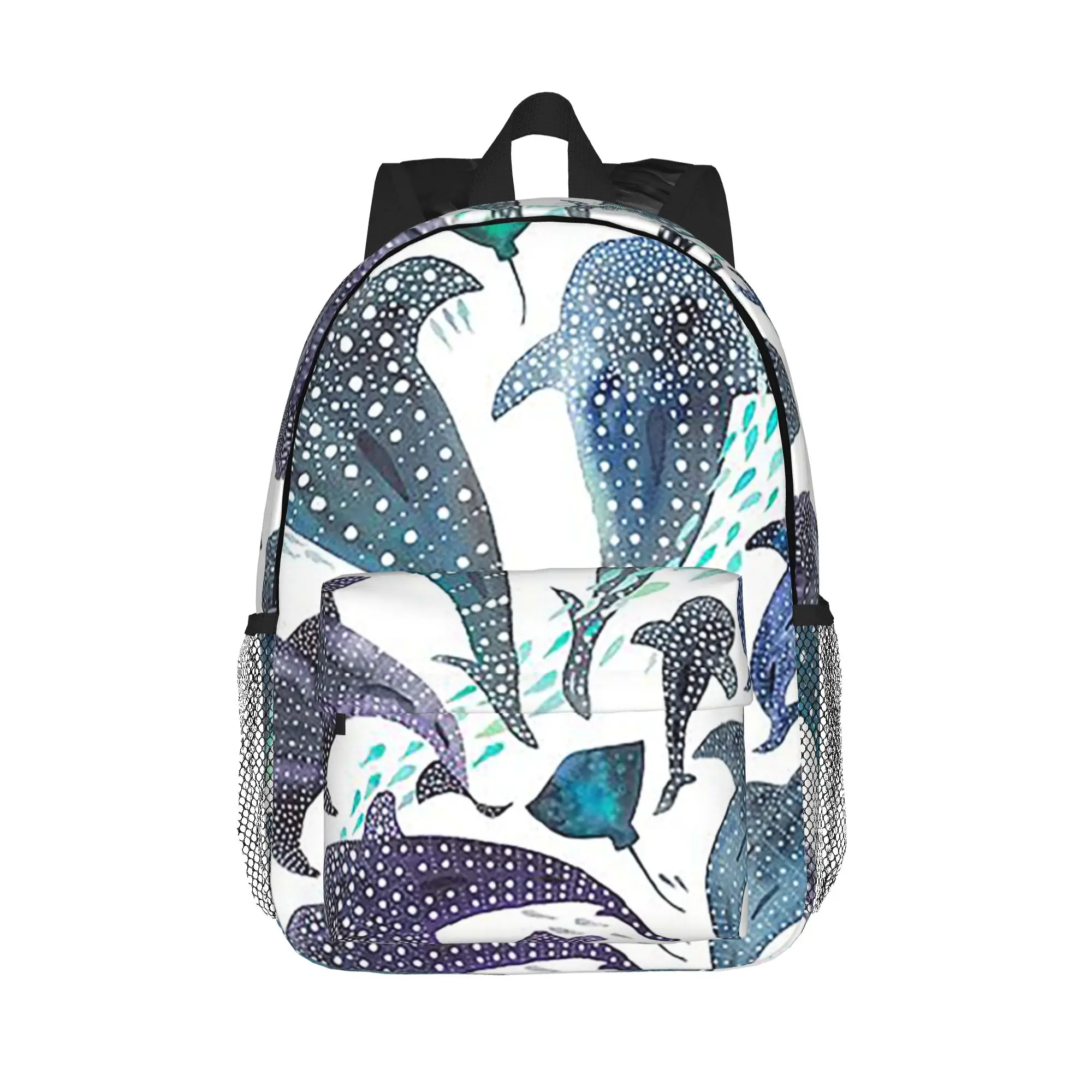 Whale Shark, Ray And Sea Creature Play Backpack Hot Sale Daypack  Boys Girls BookBag Shoulder Bags for Men Women School Bag