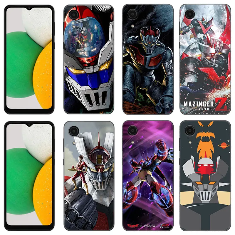 Anime Mazinger Z Phone Case For Samsung Galaxy A01 A03 Core A04 E A02 A05 A10 A20 A21 A30 A50 S A6 A8 Plus A7 2018 Black Cover