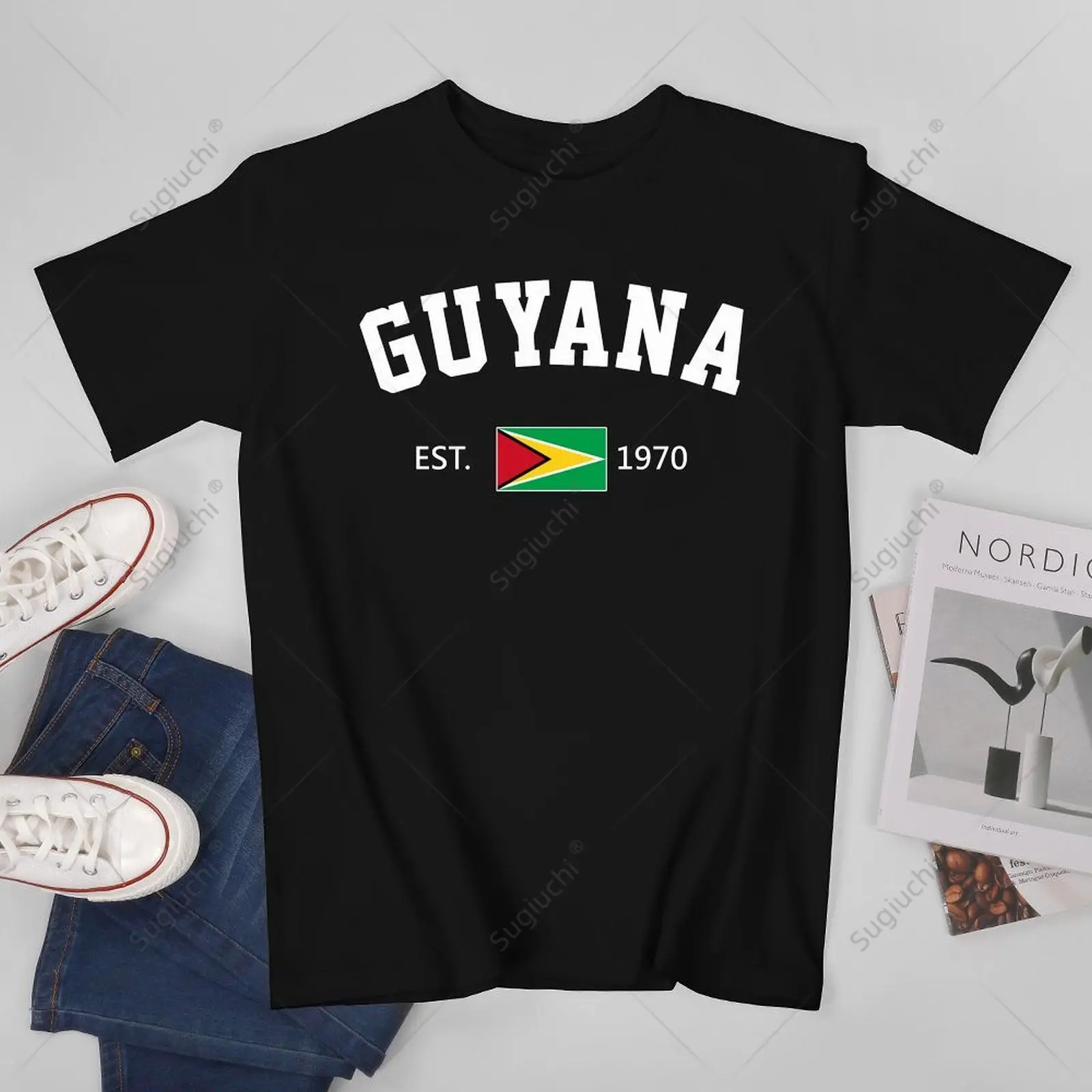 Unisex Men Guyana EST.1970 Independence Day Tshirt Tees T Shirts Women Boys 100% Cotton T-Shirt