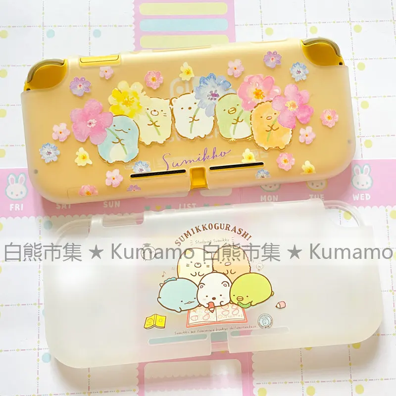 Sumikko Gurashi Floral Protective Case Nintendo Switch Cute Hard Shell Cover Shockproof Game Console Skin Gaming Accessory